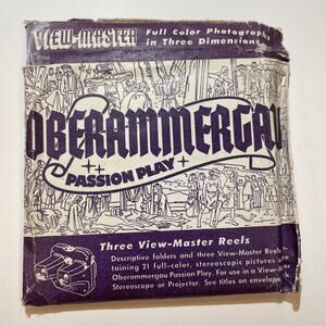 Viewmaster Reel x 3 Passion Play Oberammergau 1950 Set 1550 Pamphlets Sawyers US